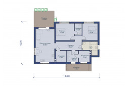 Проект одноэтажного частного дома А149